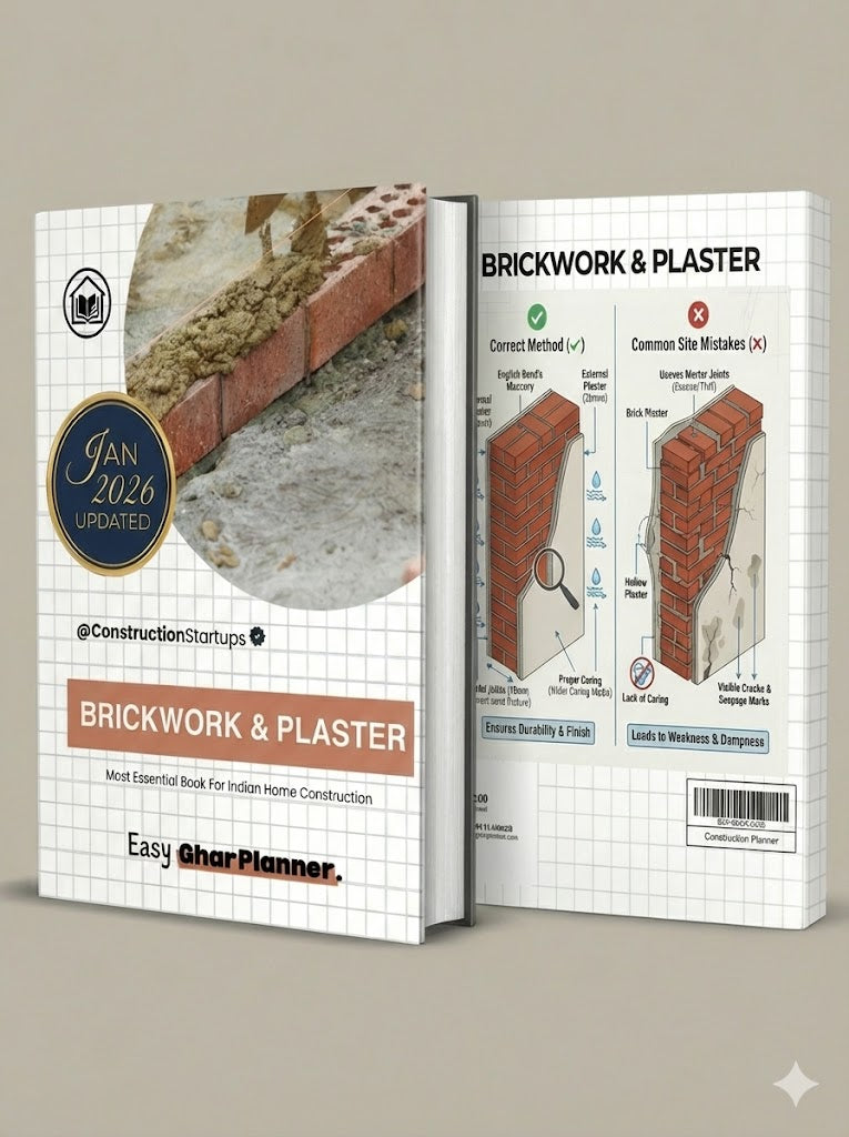 BrickWork & Plaster Book [1 Printed+ ebook] EasyGhar Planner™ Dec 2025 Edition