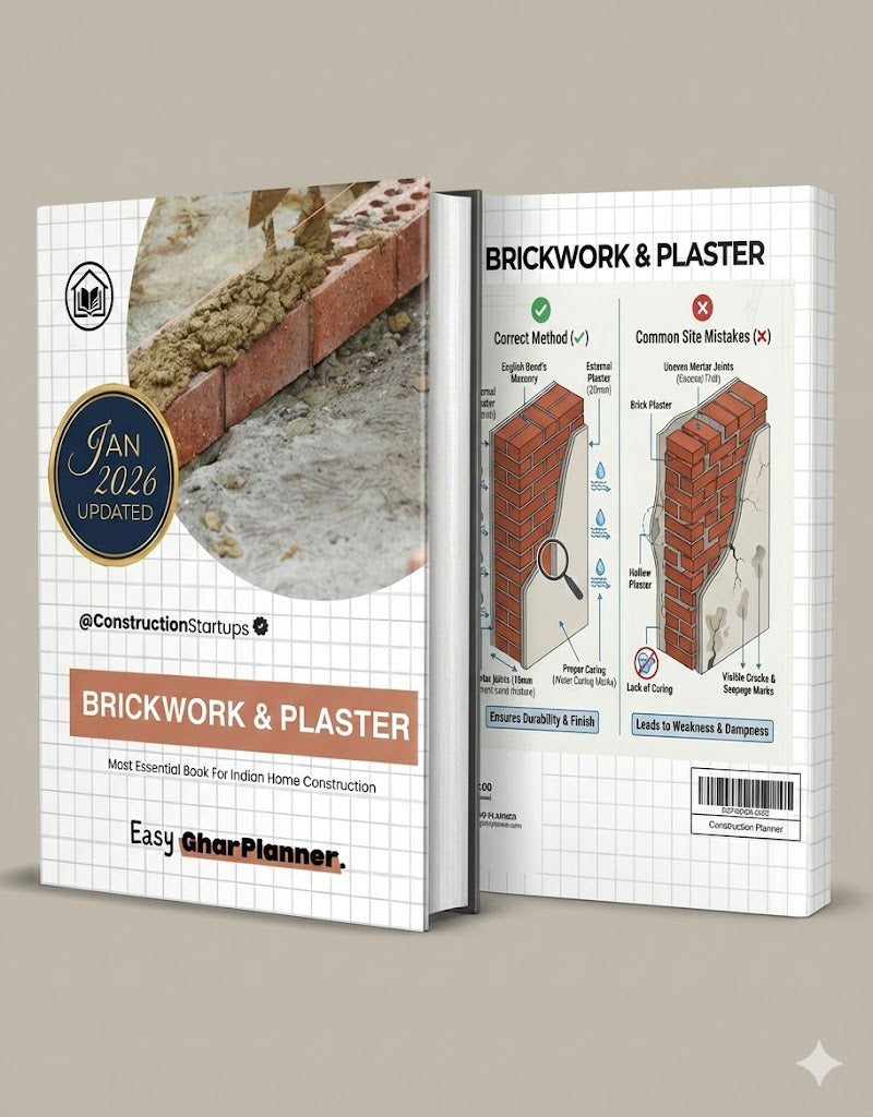 BrickWork & Plaster Book [1 Printed+ ebook] EasyGhar Planner™ Dec 2025 Edition