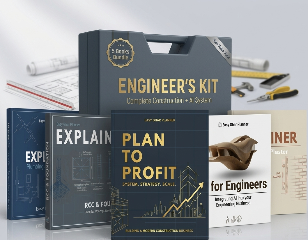 EasyGharPlanner Plans to Profit + AI Book + 3 Explainer Books Printed Combo
