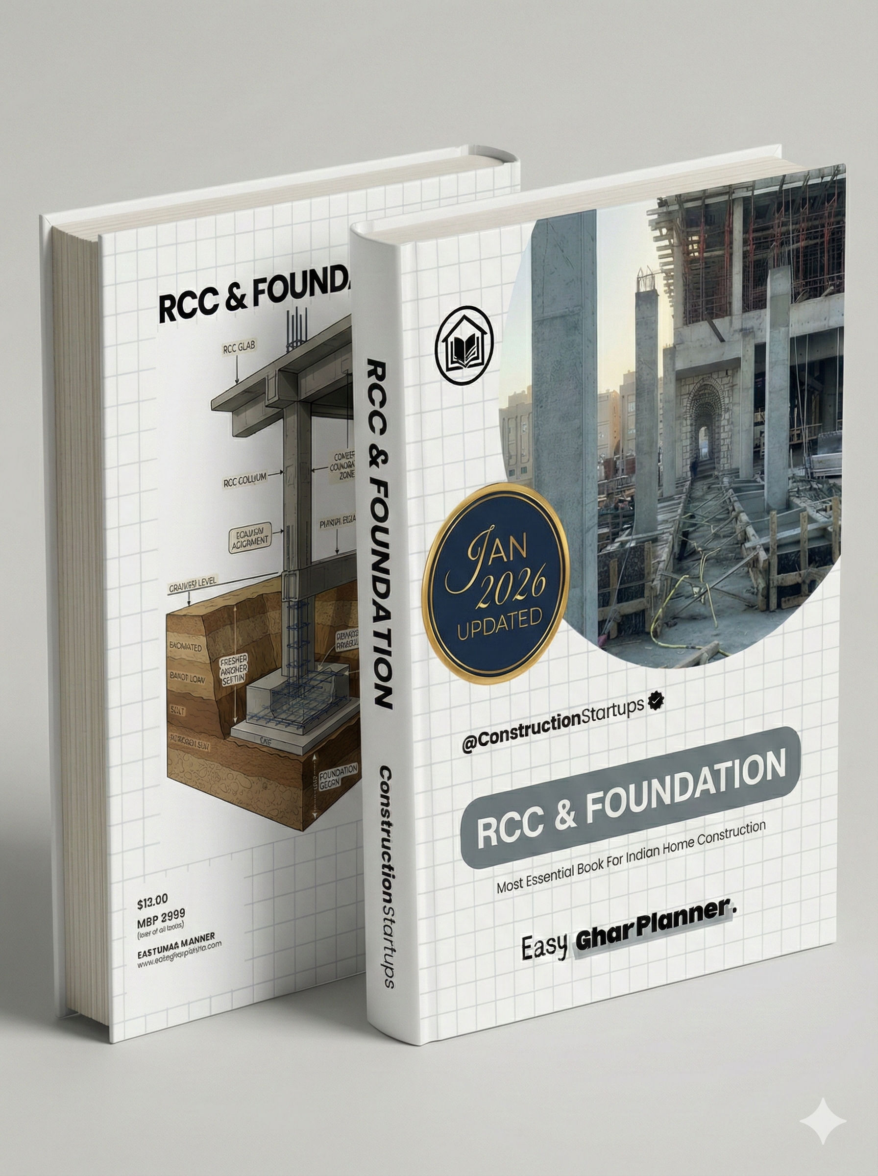 RCC & Foundation Book [ 1 Printed+ ebook ] EasyGhar Planner™ Dec 2025 Edition