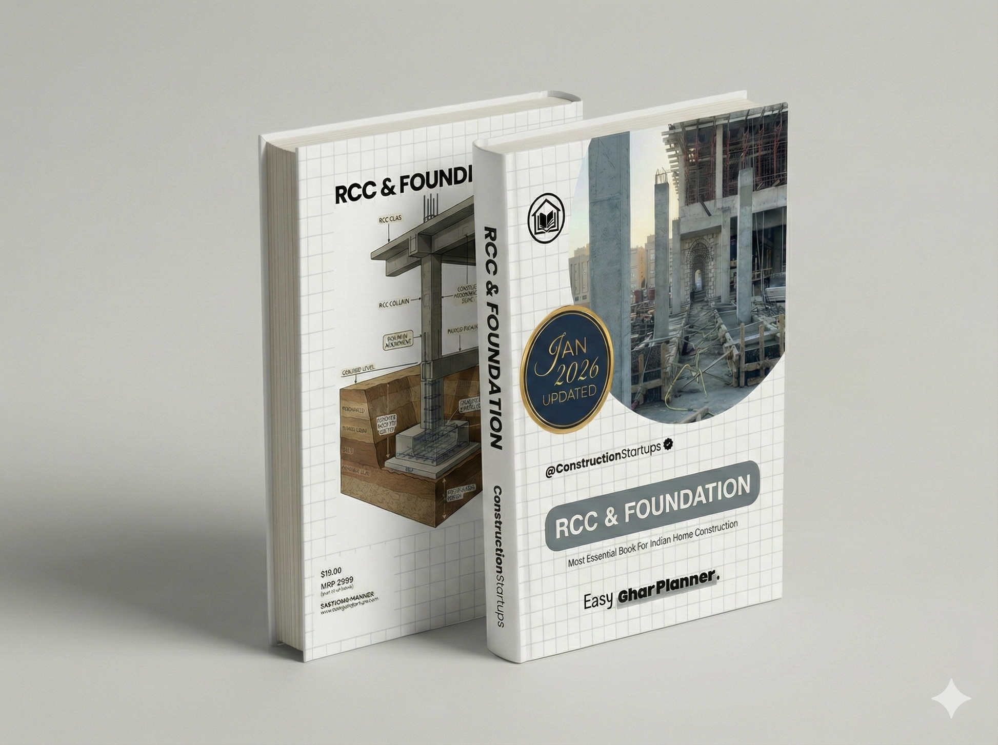 RCC & Foundation Book [ 1 Printed+ ebook ] EasyGhar Planner™ Dec 2025 Edition