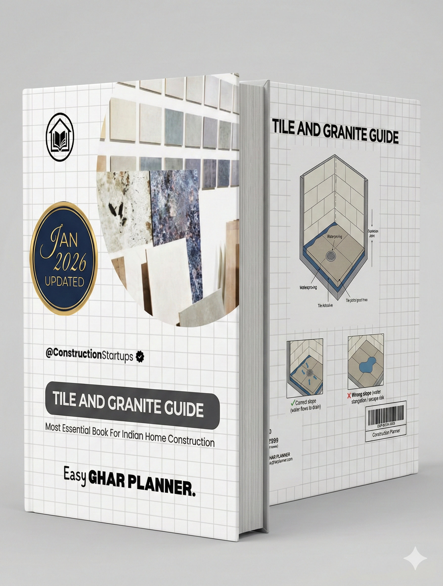 Tile & Granite Guide [ 1 Printed+ ebook ] EasyGhar Planner™ Dec 2025 Edition